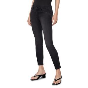 Frame NWT Women's Coated Le Skinny de Jeanne Ankle Skinny Black Jeans 24